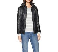 Urban Leather Sk1 Giacca in pelle con cappuccio, Donna, Nero (Black), M