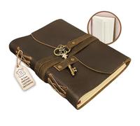 URBAN LEATHER Taccuino Quaderno Vintage Rilegato in Pelle Per Uomo e Donna, Con Chiave Rustica Grimoire Book of Shadows, Diario di Scrittura Giornaliera, Carta a Righe