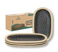 Urban Lifestyle Piatti Dessert Ovali Neri Set 4, Piatti Antipasto e Tapas in Gres Ceramica 19,5 x 11,5 cm, Piatti Piccoli Moderni Lavabili in Lavastoviglie