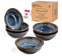 Urban Lifestyle Set di 6 Ciotoline Enra in Ceramica Fine Fatto a Mano (Grigio Blu) - Ciotole per Salsa di Soia, Sushi e Spezie, Ideali per Finger Food e Antipasti