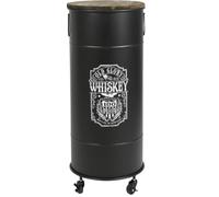 Urban living Barra BIDON con Ruote, ingegnerizzato, Nero/Legno, Normal
