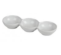 Urban Living La ceramica - Taglierina per aperitivo 3 scomparti 8 x 3 x 23,5 cm