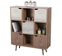 Urban living LIBRERIA BAOBAB 9 SCATOLE E 5 PORTE DECORATE 90X29XH105CM