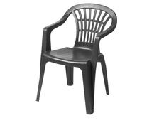 Urban Living SUNNYDAYS LE PLASTIK - SEDIA DA GIARDINO LYRA GRIGIO ANTRACITE 56X58XH80CM