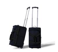 Urban London Trolley da viaggio pieghevole da 50-101 cm con ruote leggero 600D Cabin Duffel Bagaglio per viaggi d'affari e vacanze bagagli durevoli, Nero , 61 cm, Borsone con ruote