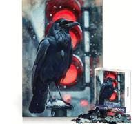 Urban Omen︰ Puzzle "Il Corvo Rosso" per adulti, 1000 pezzi, esercizio mentale, piacevole svago, taglio preciso, regalo di compleanno (38x52cm)