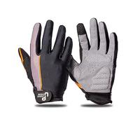 Urban Prime Long Gel-Padded Gloves Orange - Summer Version - Guanti da ciclismo estivi, lunghi, antiscivolo, imbottitura in gel, touch screen, arancione, unisex