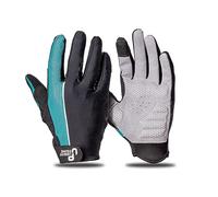 Urban Prime Long Gel-Padded Gloves Teal Green - Summer Version - Guanti da ciclismo estivi, lunghi, antiscivolo, imbottitura in gel, touch screen, ottanio, unisex