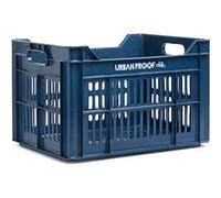 Urban Proof Recycled Bicycle Crate (Panier RECYCLÉ) 30L Dark Blue, Cesta per Bicicletta (Riciclata con Cestino), a Prova di Urbano, 30 l, Blu Scuro Unisex-Adulto, Nero, Taglia Unica