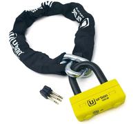 URBAN UR75100 Lucchetto Catena Antifurto Moto Alta Sicurezza Omologato Classe SRA, Mini U Blocca Disco + Catena ø15, 100 cm