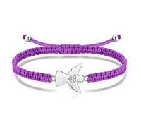 URBAN SPARKS Bracciale da donna con angelo custode, in argento 925, regolabile, in macramè, con ciondolo a forma di angelo, comunione, cresima, battesimo, amicizia per bambini e donne, One Size