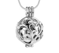 URBAN SPARKS Collana con urna apribile in argento sterling 925 - Ciondolo a forma di cuore viticcio per cenere, profumo o ricordo, collana commemorativa per uomo e donna, Mittelgroße, Argento, no.
