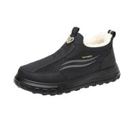 Urban Sporty - Scarpe da ginnastica alte da uomo, foderate in pile, con plateau, calde, per esplorare la città, passeggiate con il cane, per il tempo, Nero , 42.5 EU