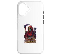 Urban Street Art Santa Muerte Messicano Graffiti Style Design Custodia per iPhone 16