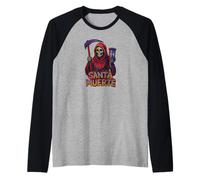Urban Street Art Santa Muerte Messicano Graffiti Style Design Maglia con Maniche Raglan