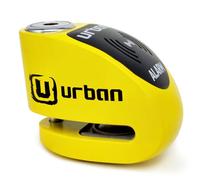 URBAN UR906Y Blocca Disco per Moto con Allarme 120dB Hi-Tech X2 ON, Modulo Impermeabile Sostituibile, Batteria CR2, Cavo Promemoria, Antifurto Bloaccadisco Universale Scooter Biciclette Monopattini