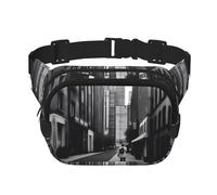 Urban Vibes - Marsupio quadrato a doppio strato per attività all'aria aperta come sport, viaggi, escursionismo, ciclismo, Nero , Taglia unica