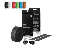 URBAN ZWEIRAD Premium Extra Dry - Nastro manubrio bici corsa nero - Nastro bici da corsa manubrio autoadesivo incl. terminali alluminio - nastro per manubrio bici da corsa e gravel (nero)