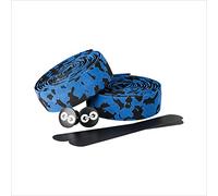 URBAN ZWEIRAD Resistente Nastro per Il Manubrio della Bici - Camo Nero Blu - Inclusi Tappi di Chiusura e Strisce adesive - Super Antiscivolo e Facile da Applicare - 200cm x 3cm (Camo Nero Blu)