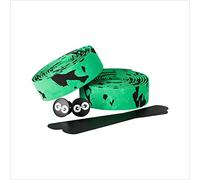 URBAN ZWEIRAD Resistente Nastro per Il Manubrio della Bici - Camo Nero Verde - Inclusi Tappi di Chiusura e Strisce adesive - Super Antiscivolo e Facile da Applicare - 200cm x 3cm (Camo Nero Verde)