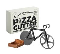URBAN ZWEIRAD | Rotella tagliapizza per bicicletta con supporto magnetico da parete | Bici tagliapizza antiaderente e antiruggine | Taglia pizza bici per famiglie, idee regalo per amanti bicicletta
