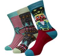 Urbanclassics Christmassocks Nutcracker 3-Pack Calzini Calze Natale Nuovo