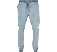 Urbanclassics Pantaloni Felpati Jogpants Denim Knitted Jeans Stretch Blu Delavé