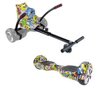 URBANGLIDE Pack Hoverboard + Kart Pilot - Multicolor - Ruote 6.5 - 550W - 4Ah - Lunghezza regolabile