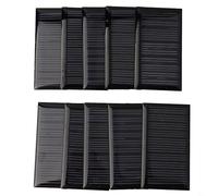 UrbanHui 10pcs Piccolo Pannello Solare 5V 30mA Resina Epossidico Incapsulato Cella Fotovoltaica per STEM Educazione Elettronica FAI DA TE e Carica Batteria a Bassa Tensione 53x30mm