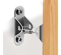 UrbanHui 6 elementi di fissaggio anti inclinazione in acciaio inox per mobili con staffe metalliche e cavi in acciaio, offrono un ancoraggio sicuro (nero)