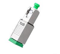 UrbanHui Attenuatore fisso in fibra ottica da 10 dB (confezione da 10) SC/APC a modalità singola, modulo ad alte prestazioni verde per telecomunicazioni e CATV, perdita di ritorno ≥60dB