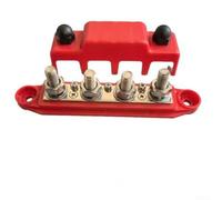 UrbanHui Blocco di giunzione per barra collettrice da 12 V, resistente, 250 A, per cablaggio elettrico marino e camper automobilistico e distribuzione di energia (M8 rosso)