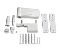 UrbanHui Cerniera per porta con bandiera bianca, regolabile con chiusura silenziosa, per interni di casa e giardino, cerniera con funzionamento regolare