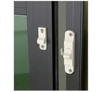 UrbanHui Chiusura a gancio regolabile in plastica PP per porte scorrevoli e pieghevoli e fornisce un fissaggio sicuro (gancio dritto bianco)