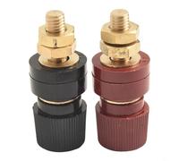 UrbanHui Coppia di morsetti in ottone con filettatura M8 555 con isolamento in bachelite, terminali a vite ad alta corrente da 200 A, per saldatrici, generatori di ricarica, navi, camion, camper