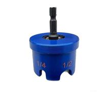 UrbanHui Dado cerniera trapano attacco per 1/4 3/8 1/2 pollici Chiavi a bussola rimozione rapida estrattore bullone estrattore resistente agli urti con gambo esagonale per trapani elettrici blu