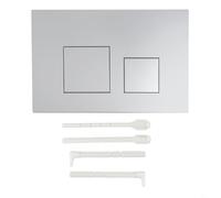 UrbanHui Doppia piastra di scarico WC con pulsante di scarico con finitura cromata, attuatore per sciacquone nascosto per pannello bagno moderno serie Geberit, in plastica, 164 x 246 x 12 mm