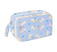 UrbanHui Elegante astuccio in velluto a coste con cerniera di sicurezza, design multi scomparto per la scuola o l'università cancelleria e oggetti personali, Come da immagine, The flowers