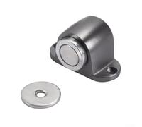 UrbanHui Fermaporta magnetico invisibile a pavimento con presa potente per porte in vetro 10 12 mm di spessore, materiale resistente in lega di zinco per casa e ufficio (grigio)