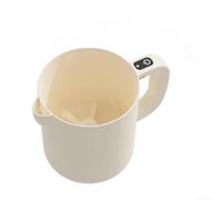 UrbanHui Frusta per uova 2 in 1, senza fili, con ciotola per il lavaggio del riso da 1 litro, miscelatore automatico per cuocere panna, latte, proteine, caffè, miscelare, montare e mescolare in cucina