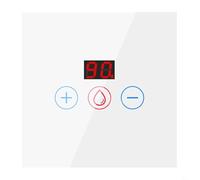 UrbanHui Interruttore timer per riscaldamento, monitor da 4400 W, controllo vocale e app, vetro temperato impermeabile, conto alla rovescia, controllo di gruppo, risparmio energetico (bianco)