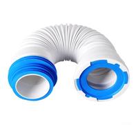 UrbanHui Kit di connettori regolabili per tubo di scarico WC con tubo flessibile e guarnizione in gomma di alta qualità per una facile installazione del WC, blu (A)