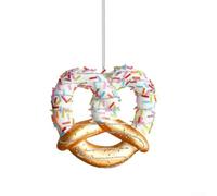 UrbanHui Kit di ornamenti per albero di Natale con fiocchi di neve, cervi e accessori stravaganti per la casa e la decorazione delle feste (ciambelle)
