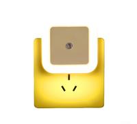 UrbanHui Luce notturna a LED dimmerabile direttamente nella presa a muro con sensore on/off automatico per una navigazione sicura in condizioni di scarsa illuminazione di notte (US-giallo)