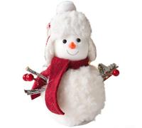 UrbanHui Morbido pupazzo di neve lavorato a maglia, ornamento in schiuma con stile europeo da appendere, migliora l'ambiente festivo (piccolo)