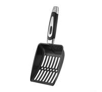 UrbanHui Pala in metallo per camino con testa scavata per una rimozione efficiente della cenere e manutenzione del fuoco (nero)