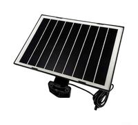 UrbanHui Pannello solare da 7 W compatibile con telecamere di sicurezza alimentate a batteria, monocristallino, impermeabile IP65, staffa regolabile (bianco)