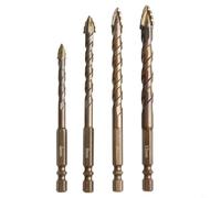 UrbanHui Punte eccentriche di precisione per la perforazione delle mattonelle di vetro, progettazione a spirale per vibrazioni ridotte e fori accurati (A)