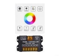 UrbanHui RF Wireless LED Strip Controller con Touch Panel capacitivo Uscita 30A Supporta DC5V-24V Input e Mantiene Ultima Modalità Dopo Spegnimento (RGBW)