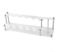 UrbanHui Scaffale per accessori da pesca a due livelli in acrilico con scomparti per canna e galleggiante, con attacco filettato da 1/4 di pollice per attacco leggero o staffa, rosa/verde/trasparente